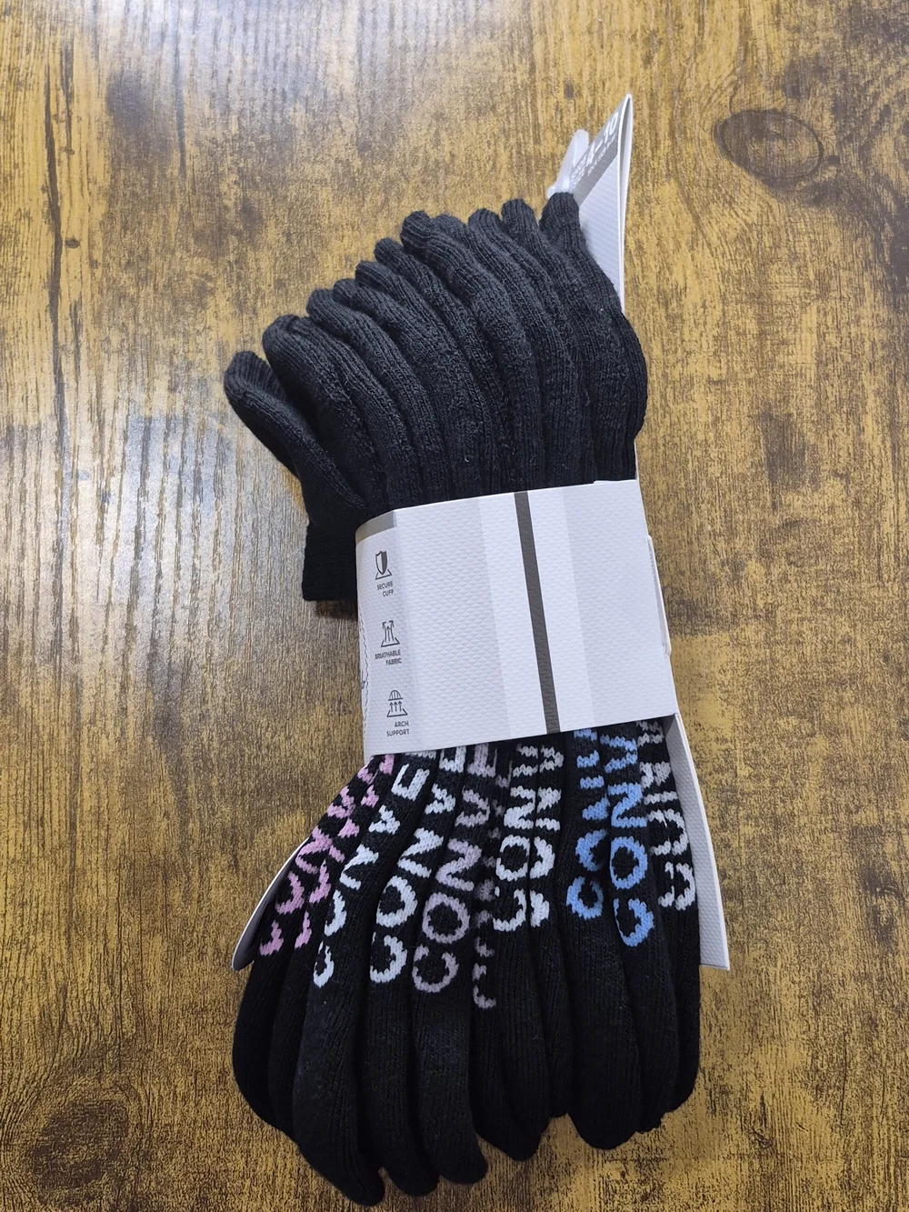 Converse Women's Low Cut Socks Made For Chucks Black 6 Pack NWT